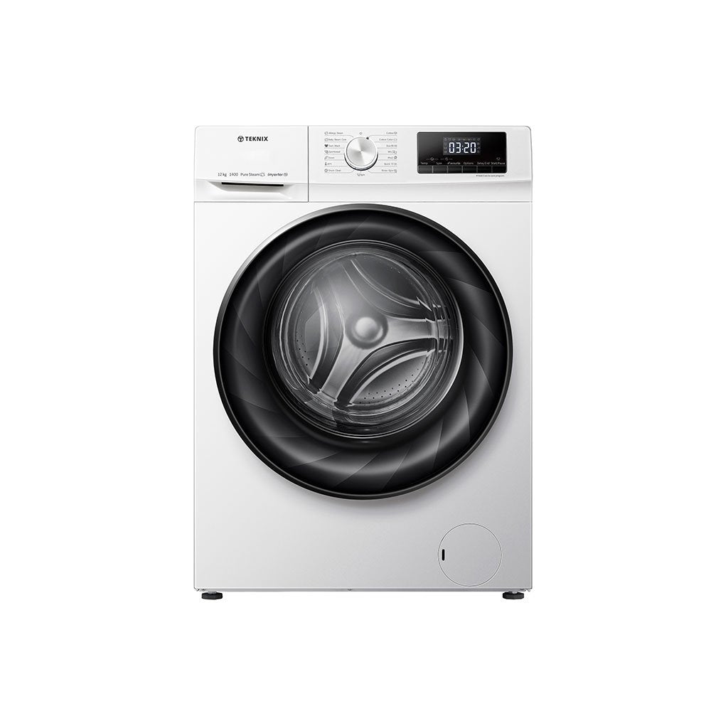 Teknix TKW12142HW, 12kg 1400spin Freestanding Washer, White