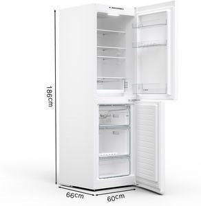 KGN34NWEAG, Free-standing fridge-freezer with freezer at bottom