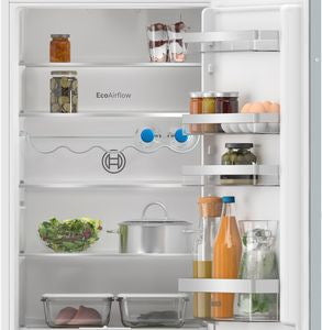 KIV87VSE0G, Built-in fridge-freezer with freezer at bottom