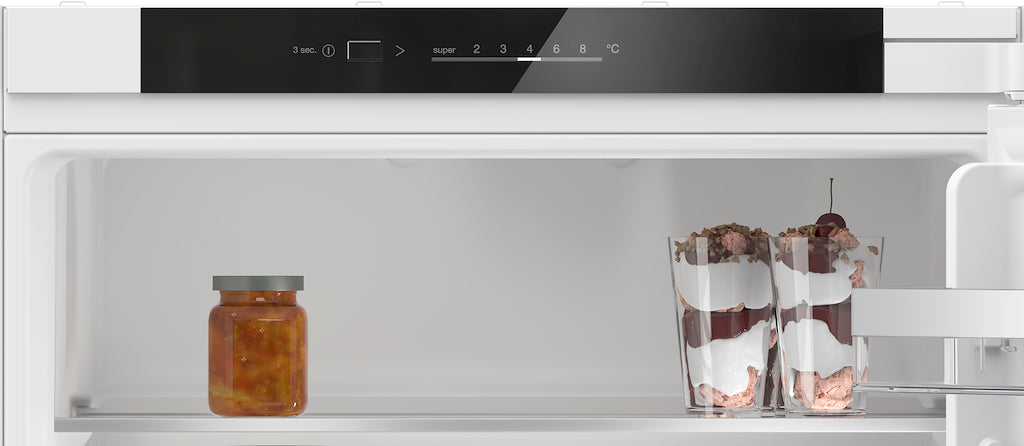 KIV87VSE0G, Built-in fridge-freezer with freezer at bottom