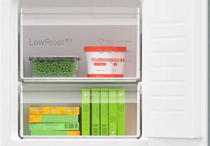 KIV87VSE0G, Built-in fridge-freezer with freezer at bottom