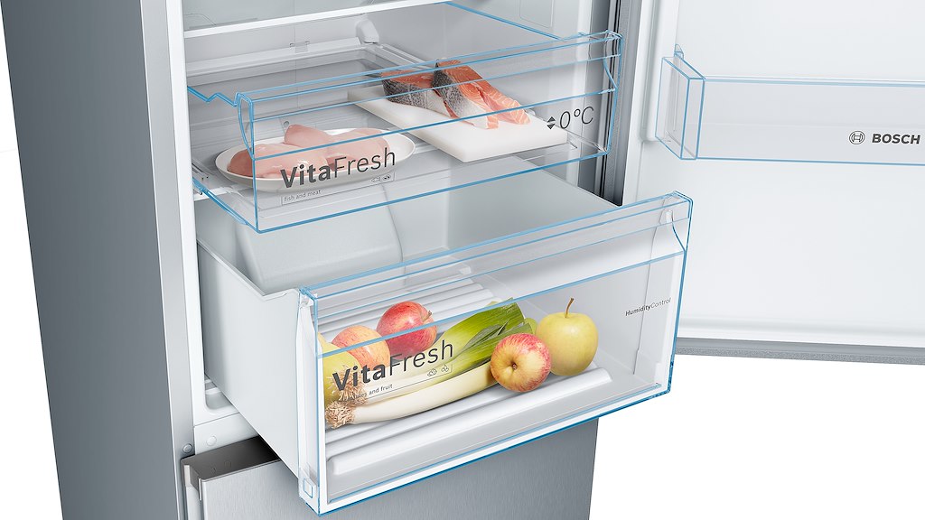 KGN392LEBG, Free-standing fridge-freezer with freezer at bottom