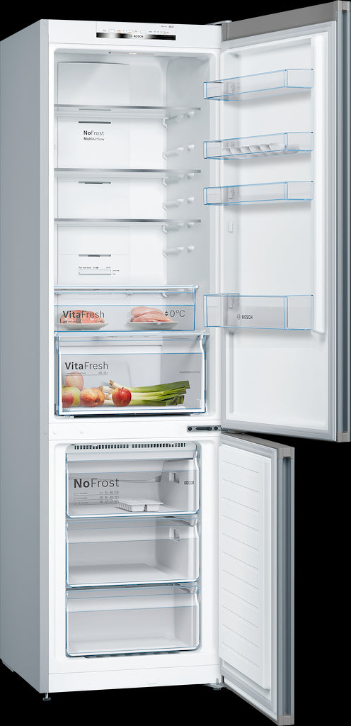KGN392LEBG, Free-standing fridge-freezer with freezer at bottom