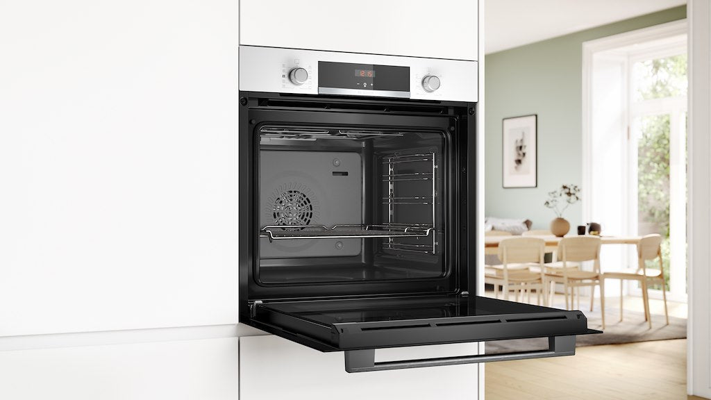 HQA534BW3B, Built-in oven with added steam function