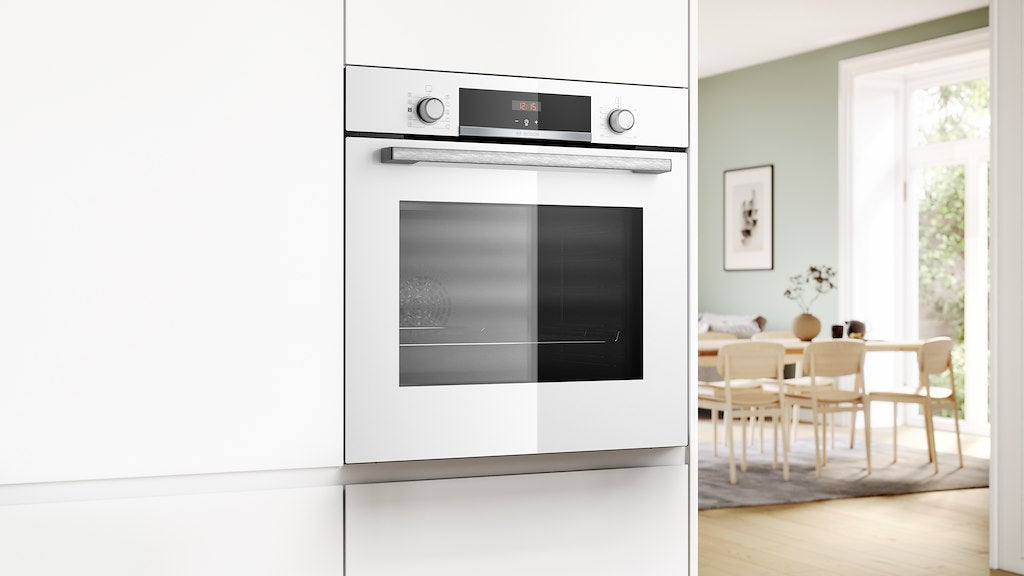 HQA534BW3B, Built-in oven with added steam function
