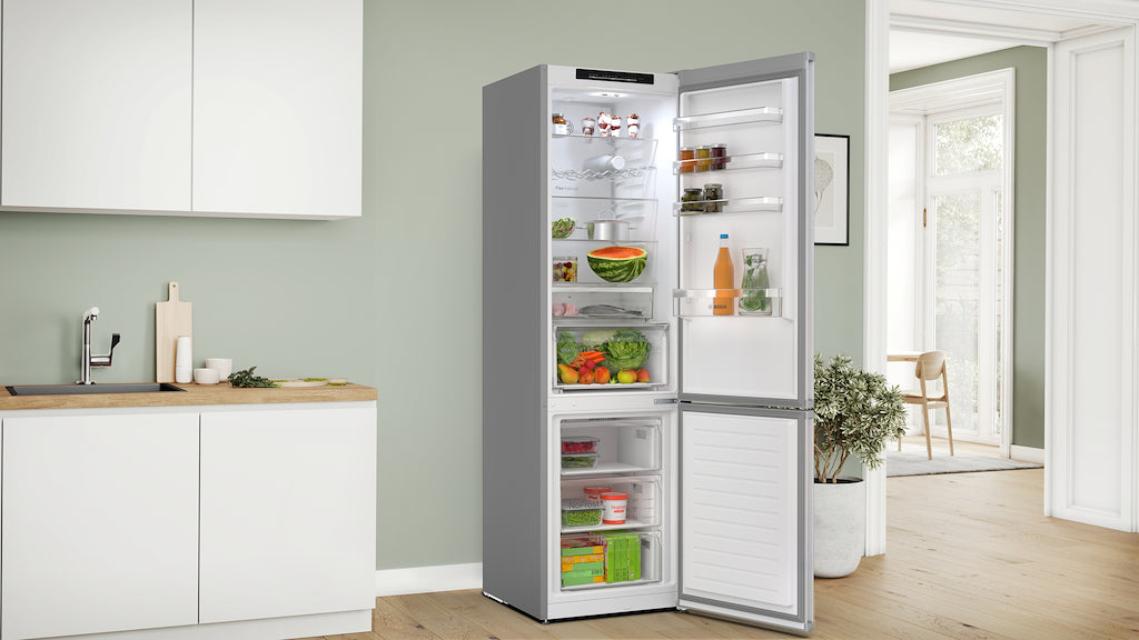 KGN392LAGG, Free-standing fridge-freezer with freezer at bottom