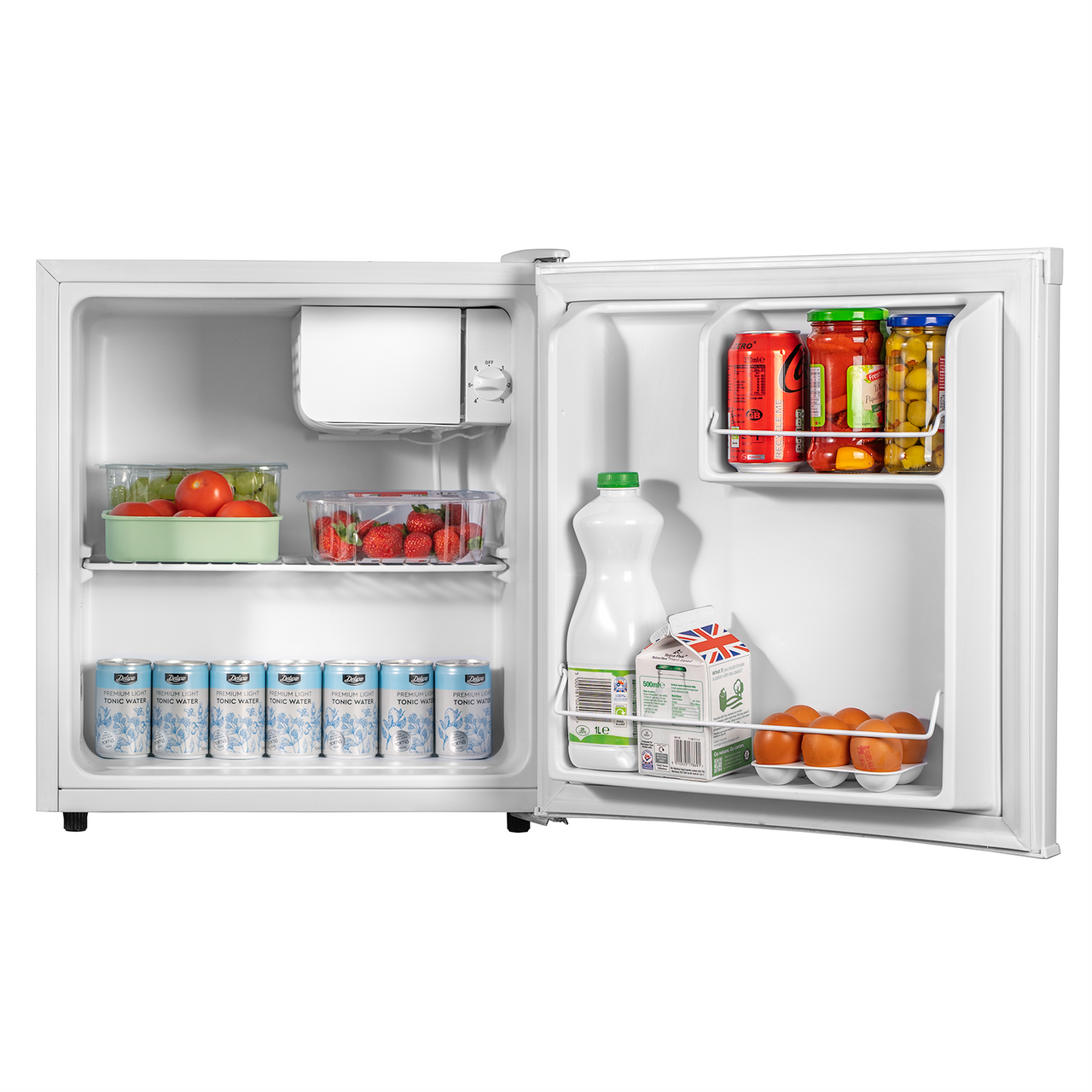 SIA 49L Mini Fridge With Ice Box In White, Beer & Drinks Cooler TT01WH/E