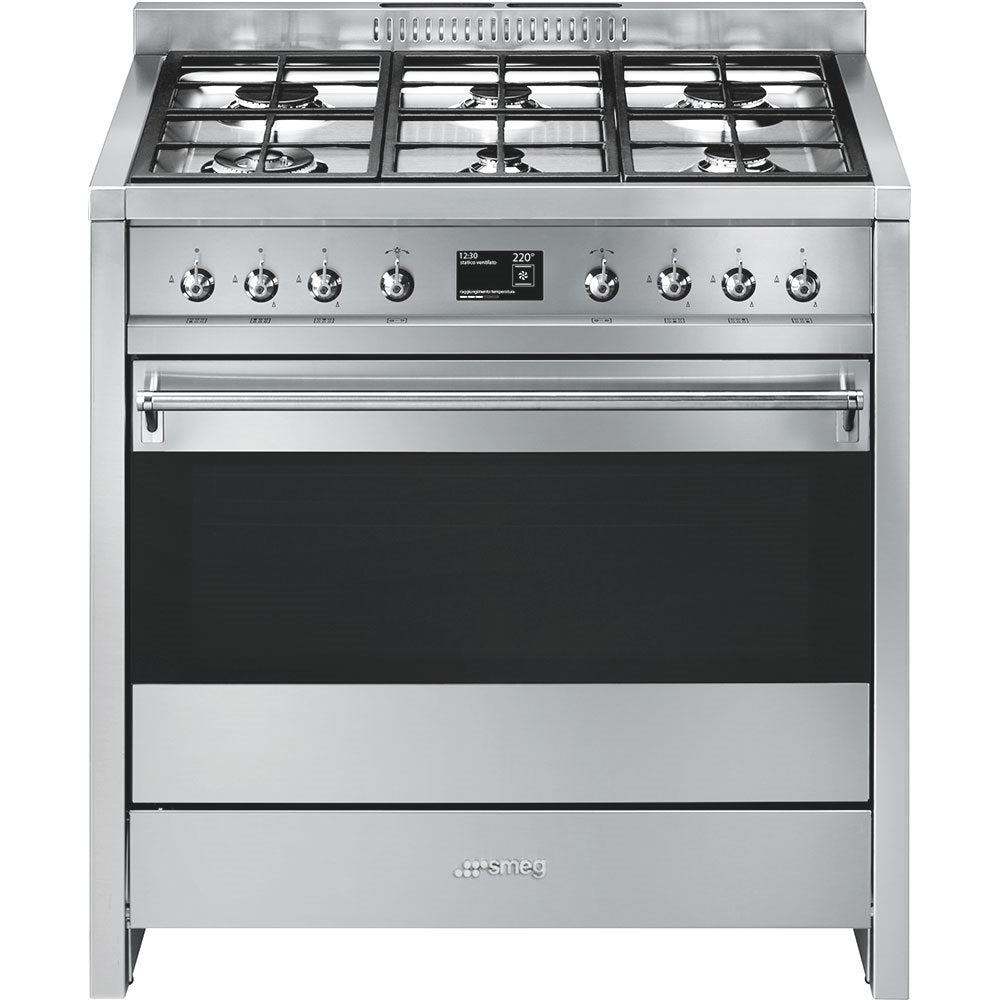 A1-9 CUC 6F 3V INOX freestanding cooker, 90x60cm, stainless steel