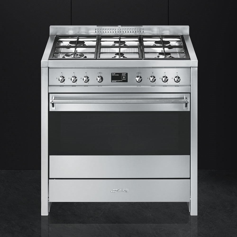 A1-9 CUC 6F 3V INOX freestanding cooker, 90x60cm, stainless steel