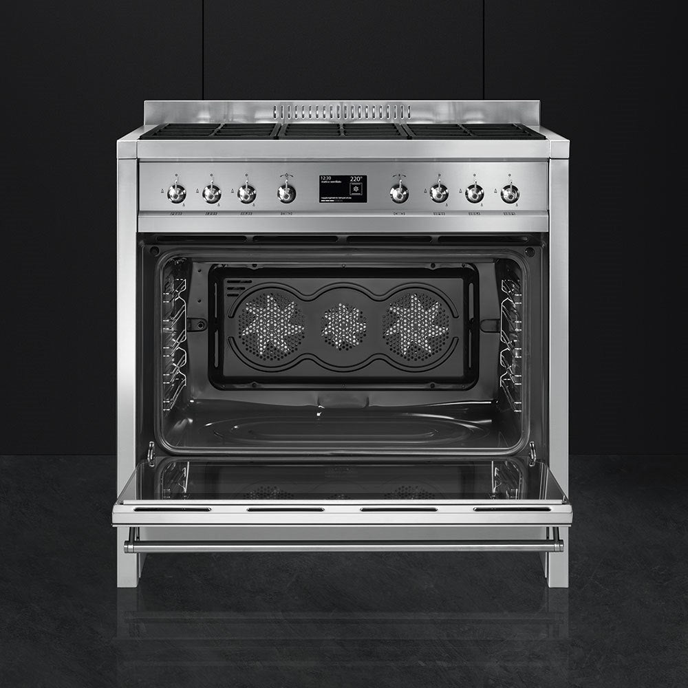 A1-9 CUC 6F 3V INOX freestanding cooker, 90x60cm, stainless steel