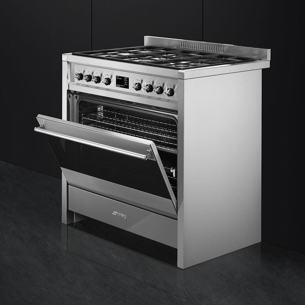 A1-9 CUC 6F 3V INOX freestanding cooker, 90x60cm, stainless steel