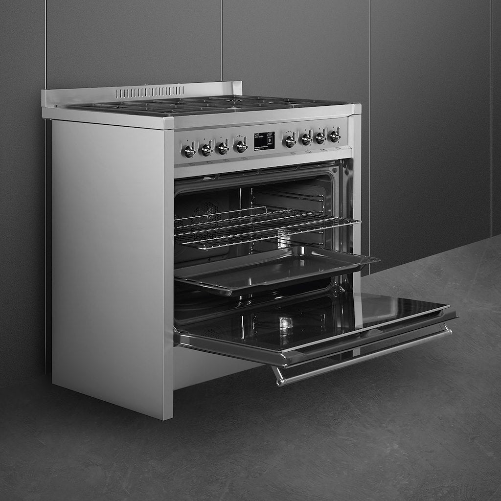 A1-9 CUC 6F 3V INOX freestanding cooker, 90x60cm, stainless steel