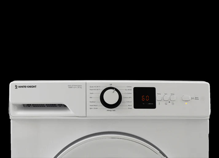 White Knight ATWM126W Freestanding 6kg 1200rpm Washing Machine - White
