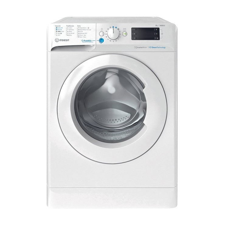 Indesit Push&Go Steam WASHING MACHINE - White - A