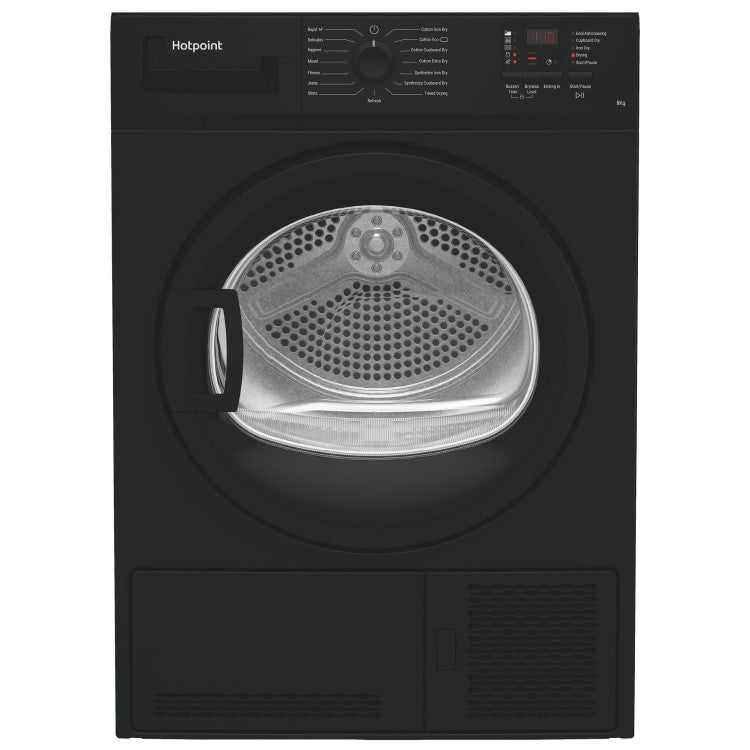 Hotpoint Dryer 9KG Condenser Sensor Dry Black 15 cycles
