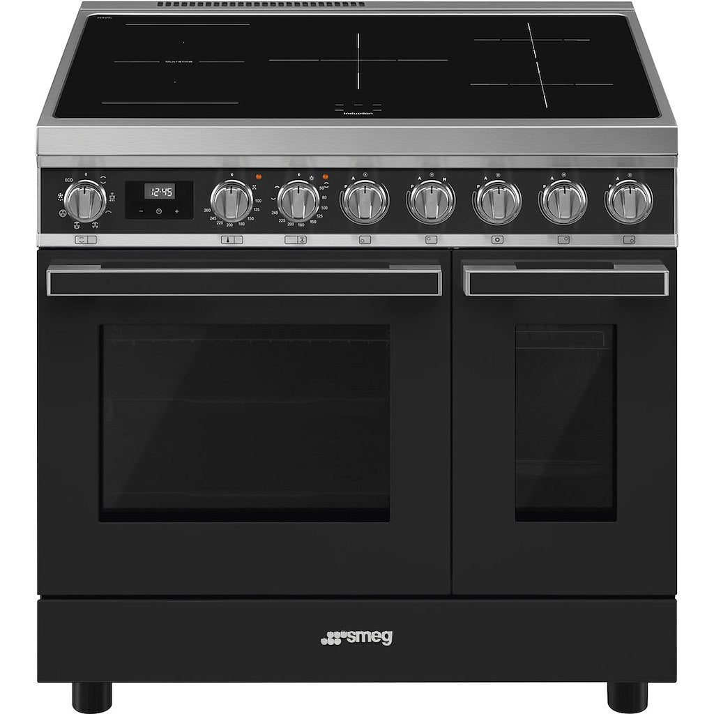 Portofino cooker with induction hobs, 90cm, Anthracite