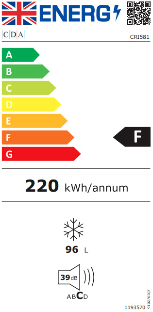 Integrated Undercounter Freezer