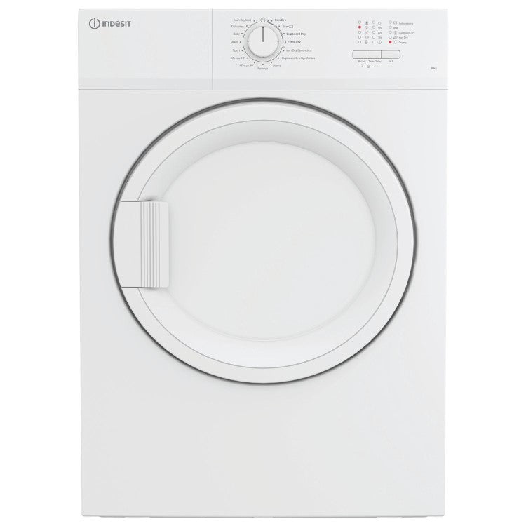 Indesit Dryer 8KG Vented Timer Dry White 15 cycles