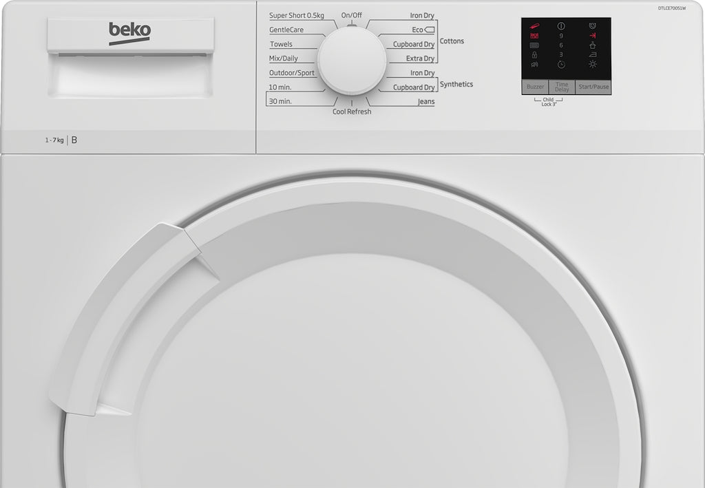 Beko DTLCE7000W 7kg Freestanding Condenser Tumble Dryer - White
