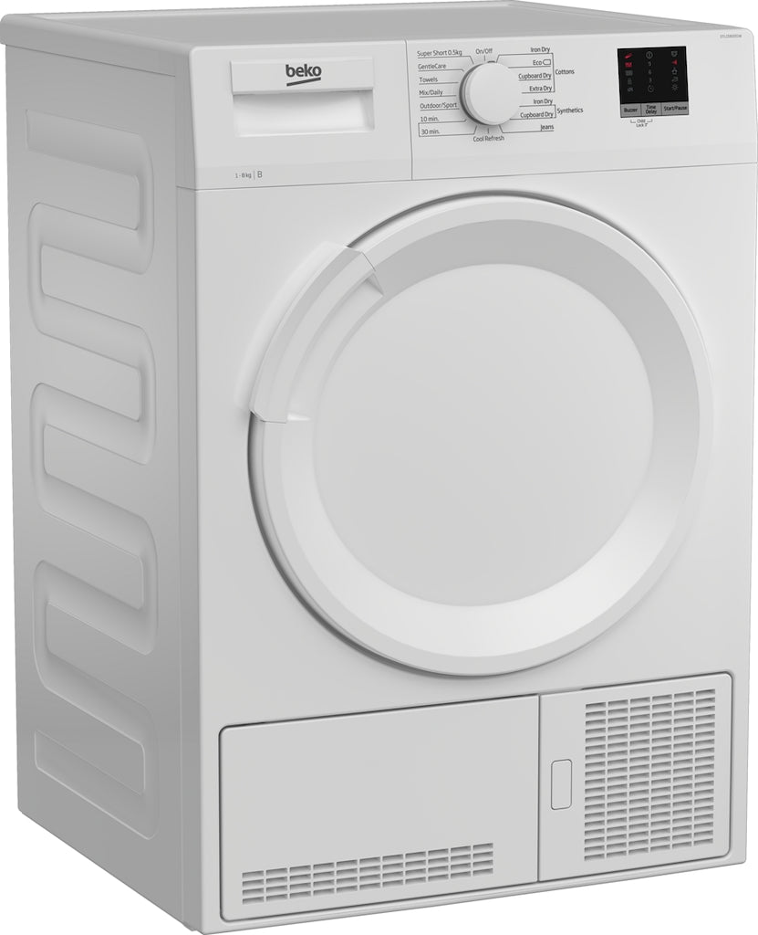 Beko DTLCE80051W 8kg Freestanding Condenser Tumble Dryer - White