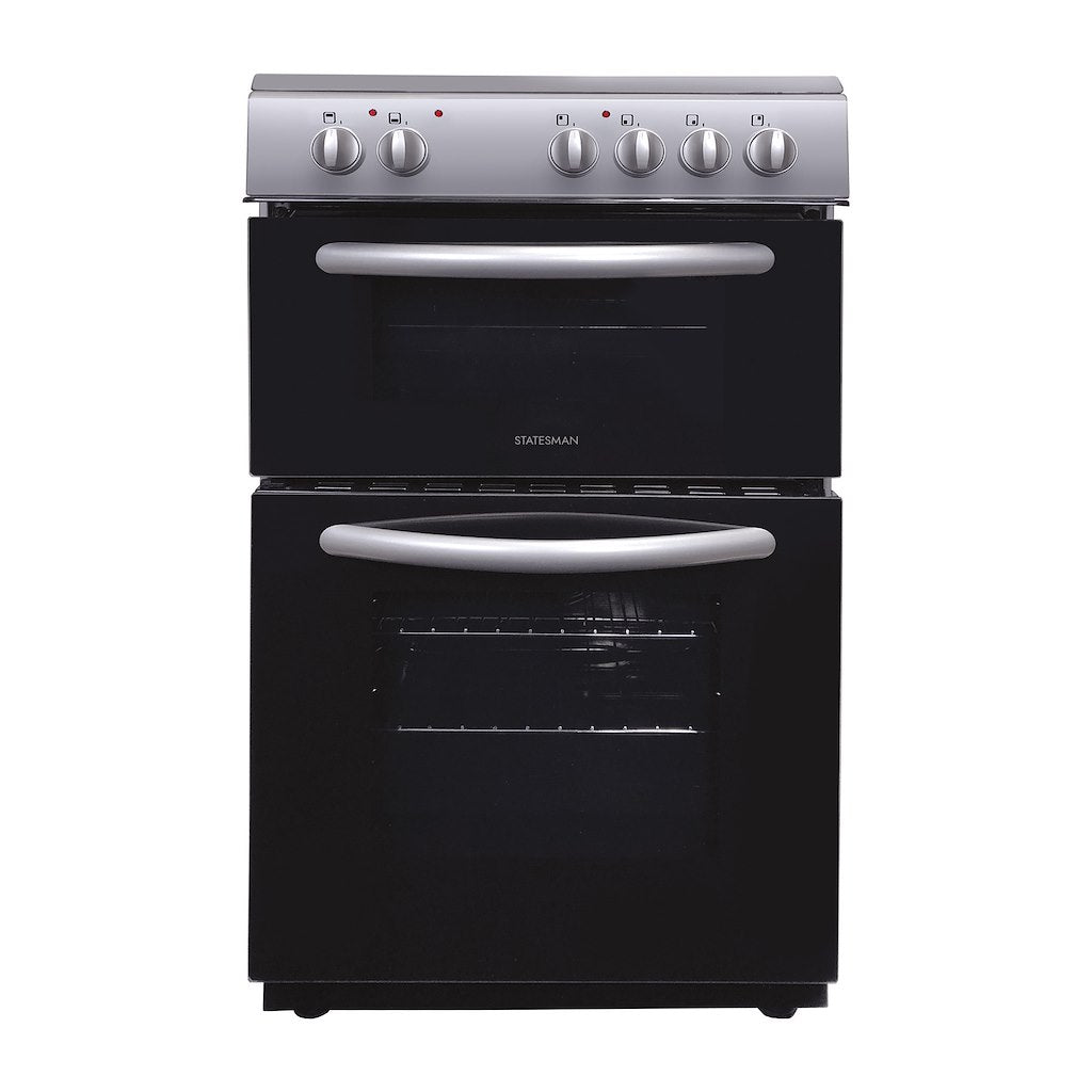 50cm Double Oven Electric Ceramic Cooker Silver