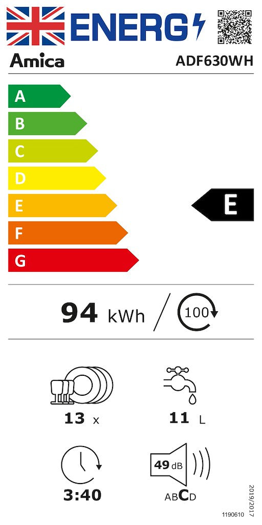 60cm Freestanding Dishwasher