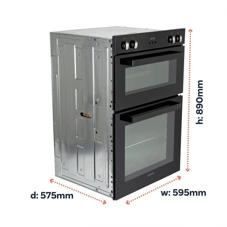 The Statesman BDM373BL  Built-In Electric Multifunctional Double Oven Black