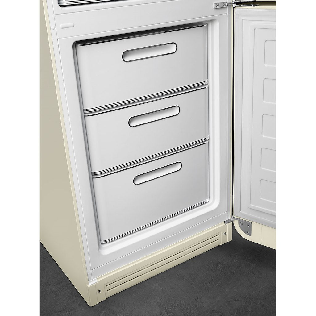 Bottom Mount, 50's Style, Cream, no-frost, right, UK Market