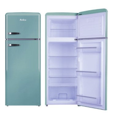 55cm Freestanding Retro Static 30/70 Double Door Fridge Freezer