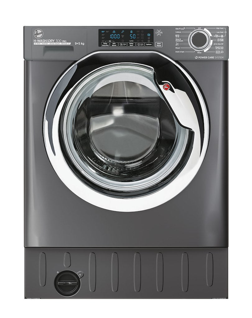 Hoover HBDOS695TAMCRE80 H-WASH&DRY 300 PRO Integrated Washer Dryer, 9/5kg Capacity, 1600rpm, D/A Energy Rated - Anthracite