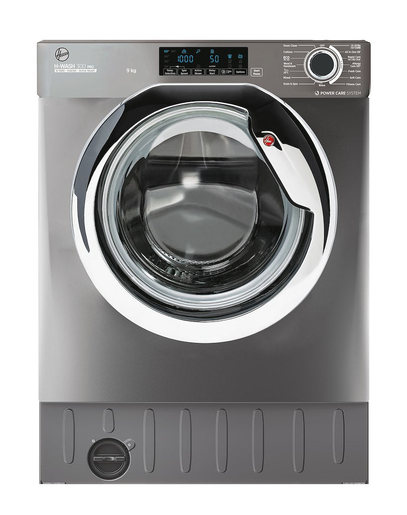 Hoover HBWOS69TAMCRE-80 H-WASH 300 PRO Integrated 9kg 1600rpm Washing Machine - A Energy Rated - Anthracite