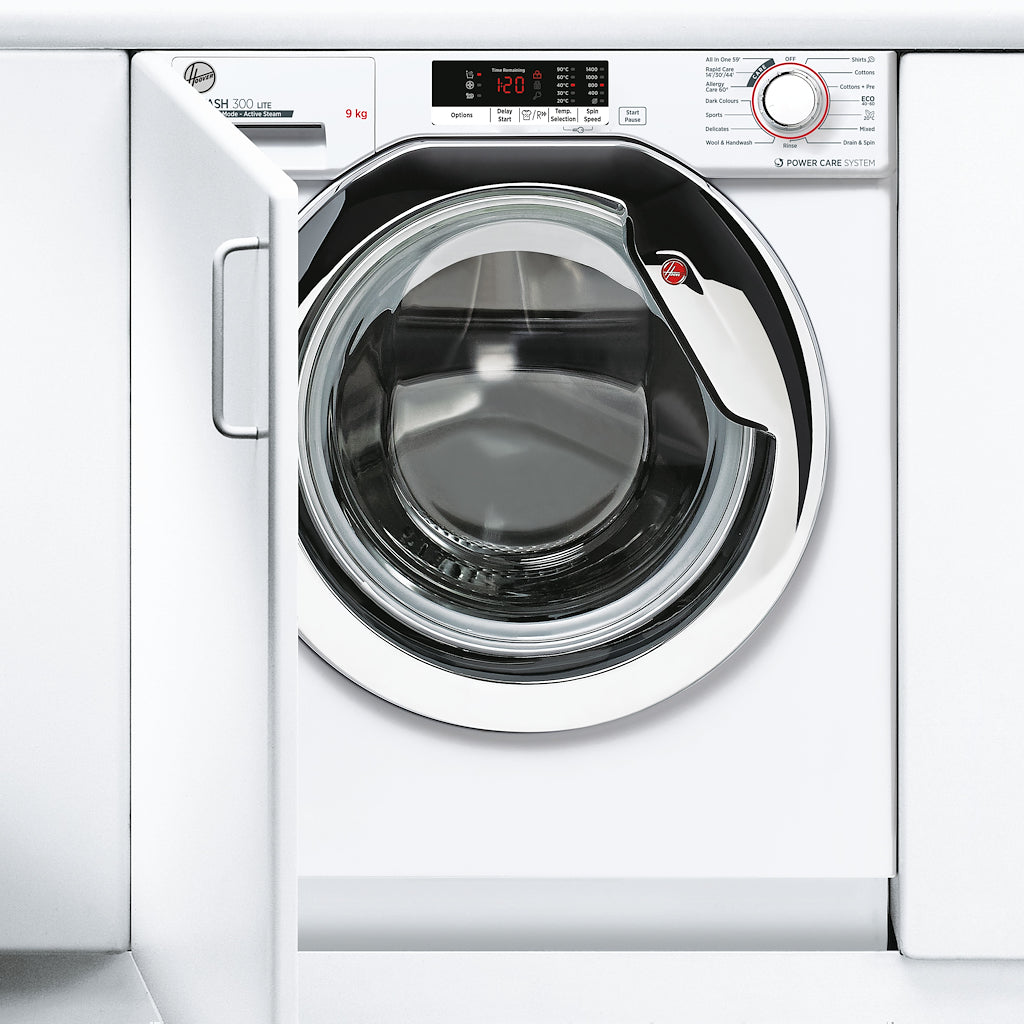Hoover H-Wash 300 Lite 9kg 1400rpm C Rated Integrated Washing Machine - White