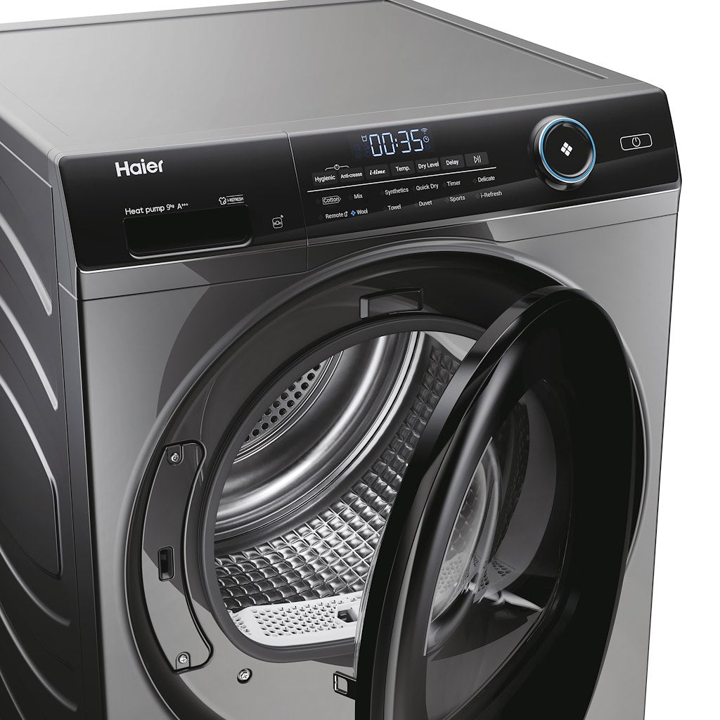 Haier HD90-A3959S I Pro Series 5 9kg Heat PumpTumble Dryer - A+++ Energy Rated- Graphite
