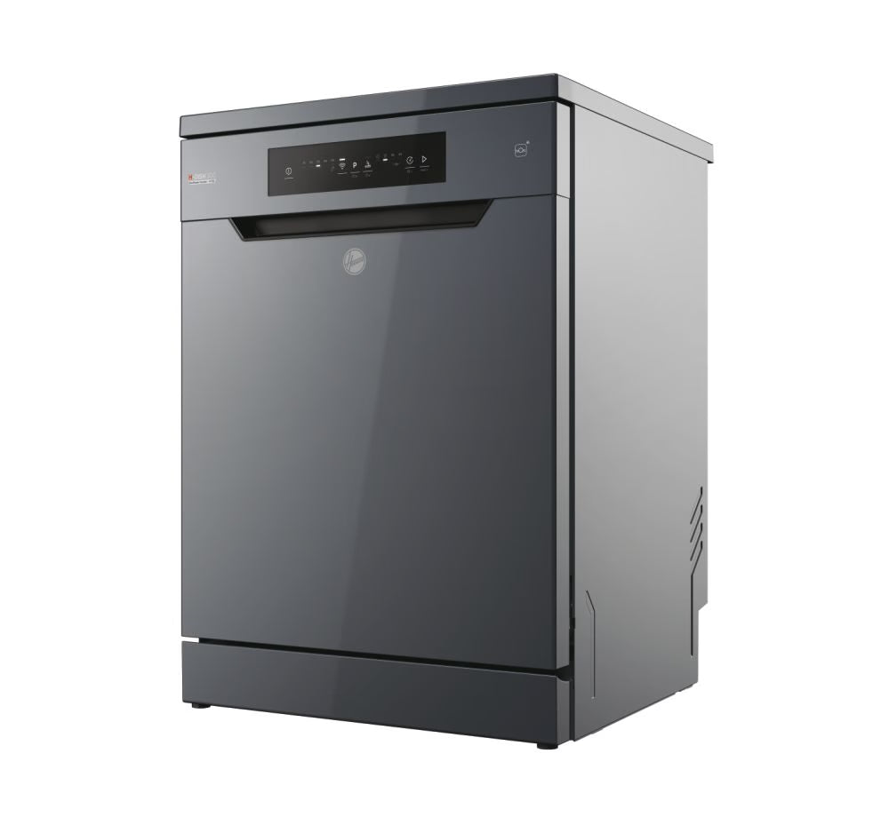 Hoover H-Dish 300 HF 4C7L0A-80 Freestanding 14 Place Setting Dishwasher - Graphite