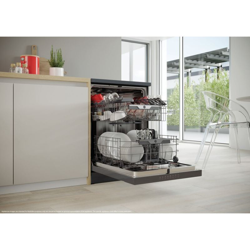 Hoover H-Dish 500 15 Place Dishwasher, Graphite