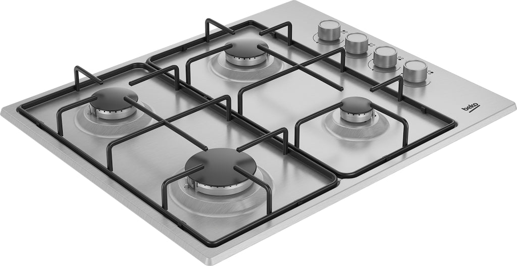 Beko HIBG64120SX 60cm Gas Hob - Stainless Steel