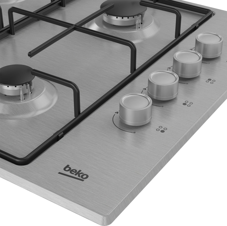 Beko HIBG64120SX 60cm Gas Hob - Stainless Steel
