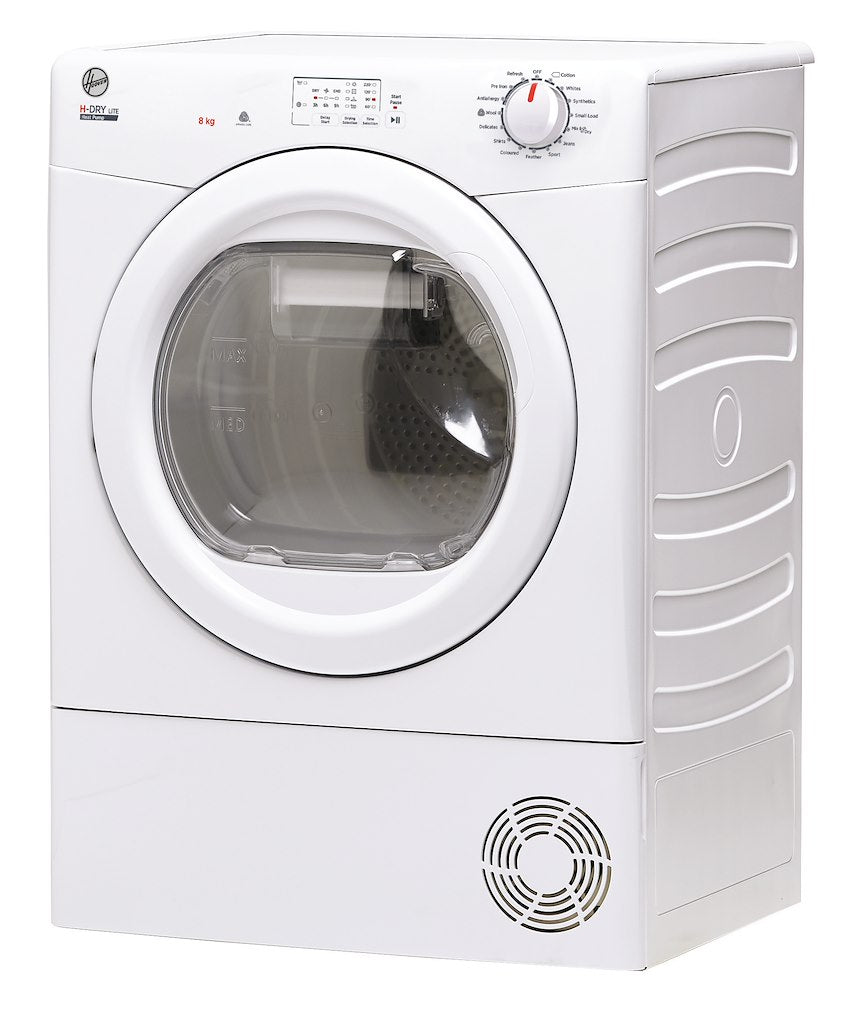 Hoover HLE H8A1LE-80 H-Dry 300 Heat Pump Tumble Dryer with Aquavision - A+ Energy Rated - White