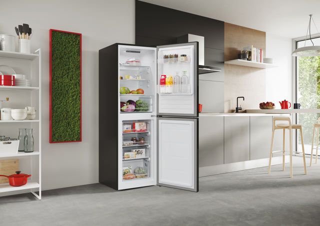 Hoover HOCT3L517EBK Fridge Freezer - Black- E Rated