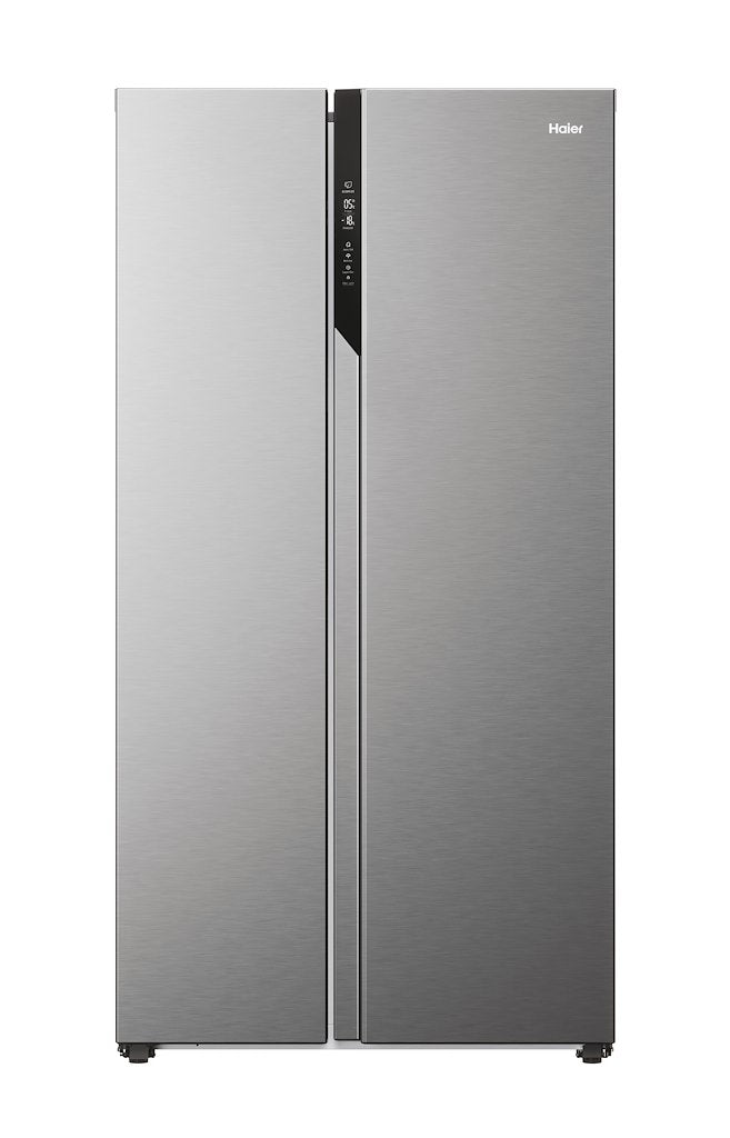 Haier HSR5918DNMP 90cm Side-by-Side Fridge Freezer - Platinum Inox