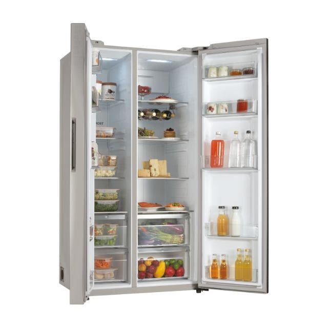 Haier HSW59F18DNMM Freestanding Fridge Freezer - Inox - D Rated