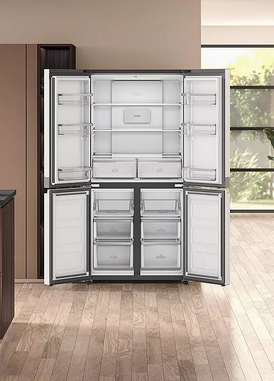 Hotpoint HQ9 B1L 1 Four Door Fridge Freezer - Stainless Steel