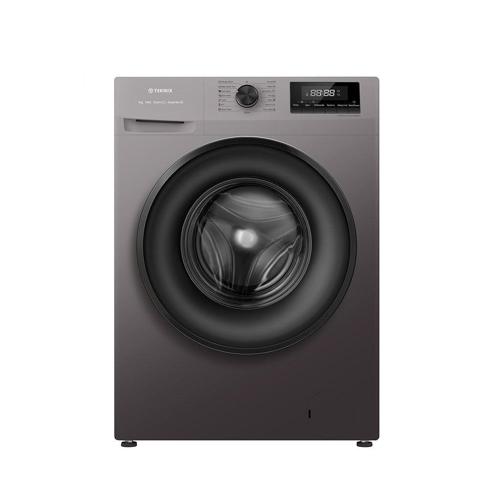 Teknix TKW8142HS, 8kg 1400 Freestanding Washer, Titanium