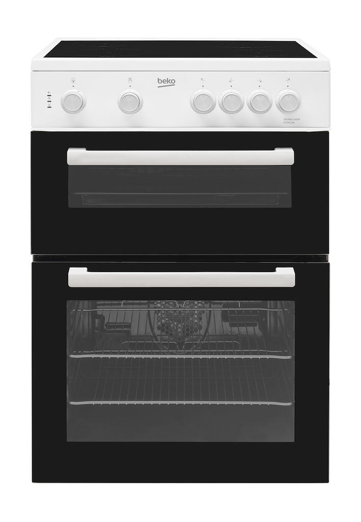 Beko KTC611W 60cm Twin Cavity Electric Cooker - White