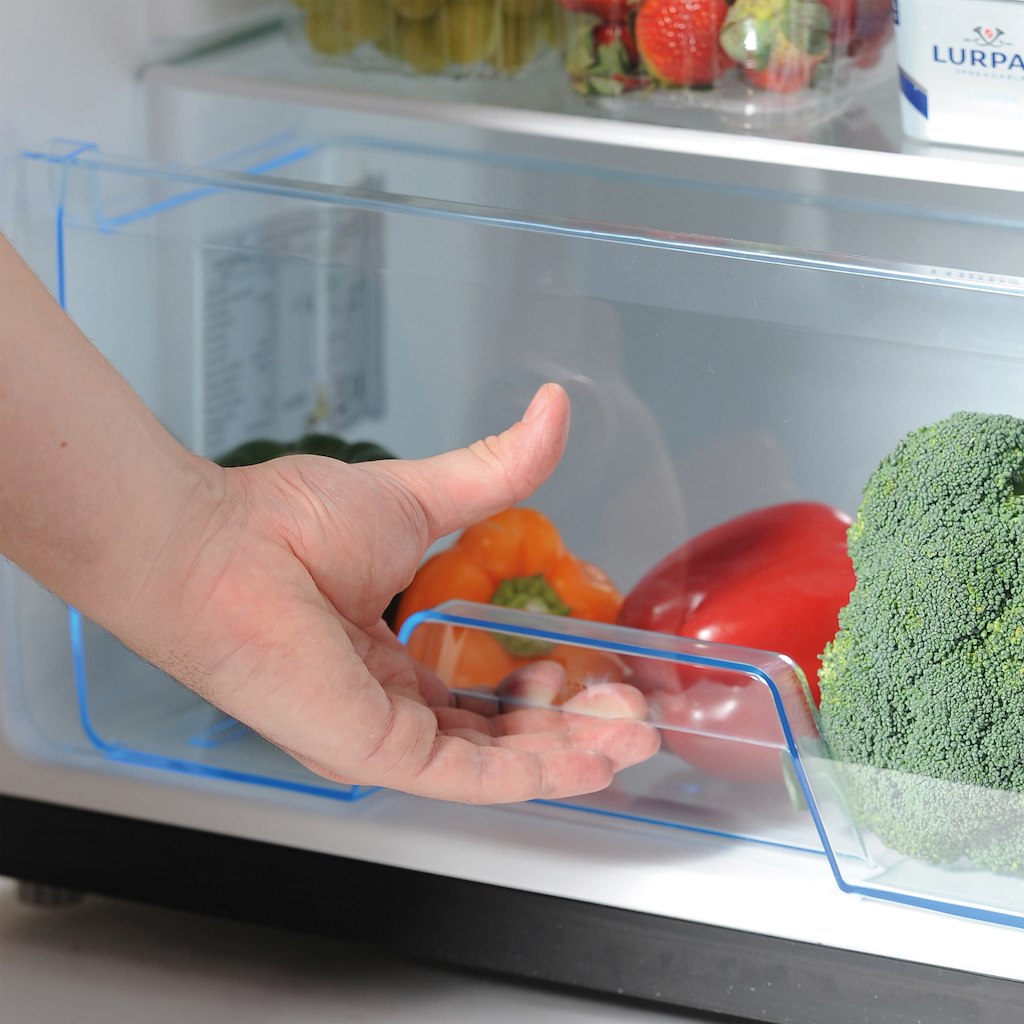 55cm Under Counter Larder Fridge Black