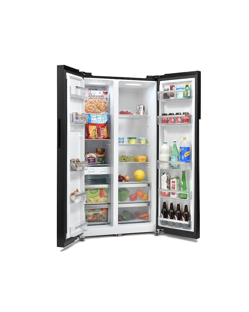 Montpellier M510BK Side-By-Side Fridge Freezer