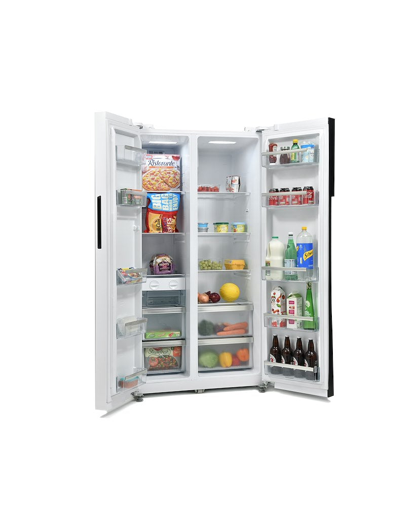 Montpellier M510BW Side-By-Side Fridge Freezer