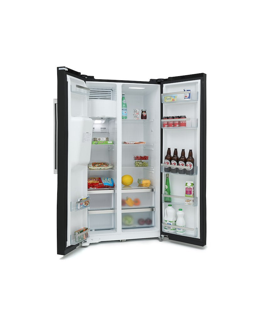 Montpellier M530PDIK Side-By-Side Fridge Freezer - Plumbed Ice & Water Dispenser