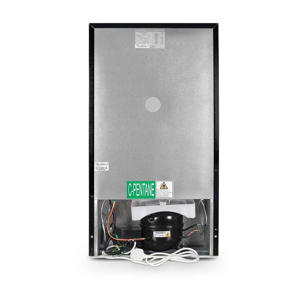 Montpellier MAB2035EK Retro Undercounter Fridge Freezer In Black