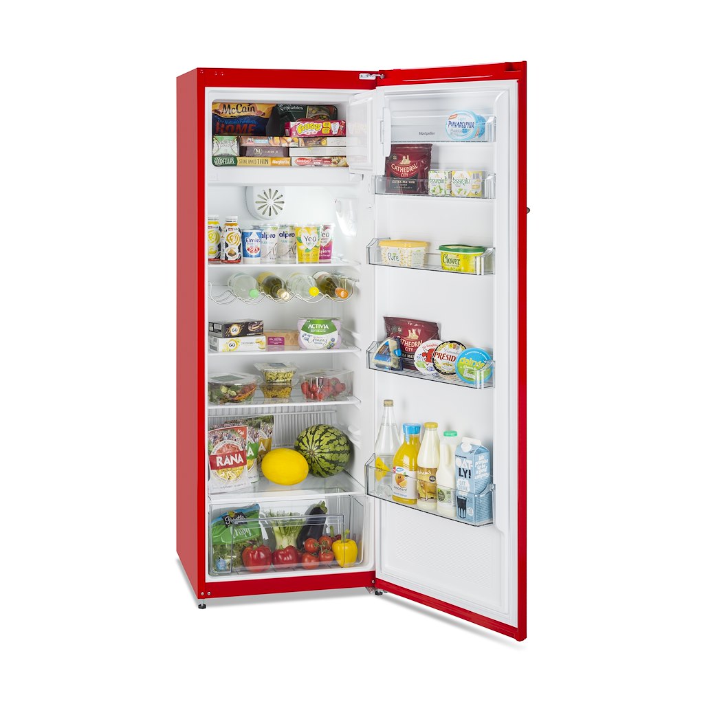 Montpellier MAB341R Retro Fridge Freezer in Red